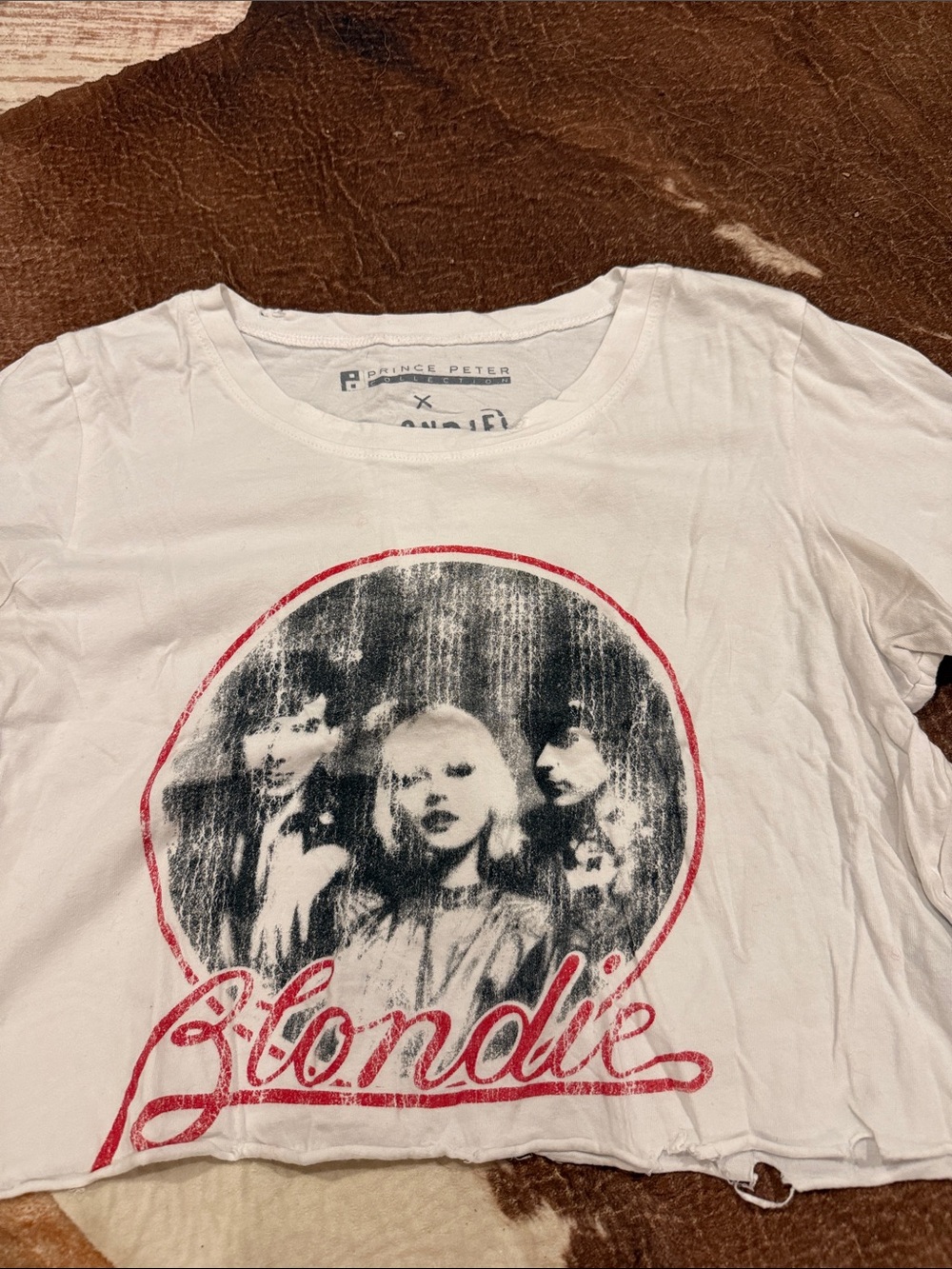 Prince Peter Collection White Tee with Red & Black Blondie Graphic